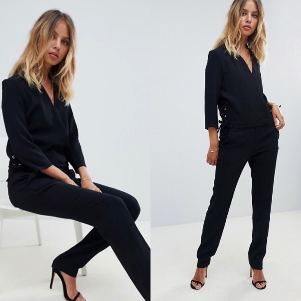 Ba&sh chiara black lace up side jumpsuit FINAL PRICE!! NO OFFERS CONSIDERED - Picture 3 of 9